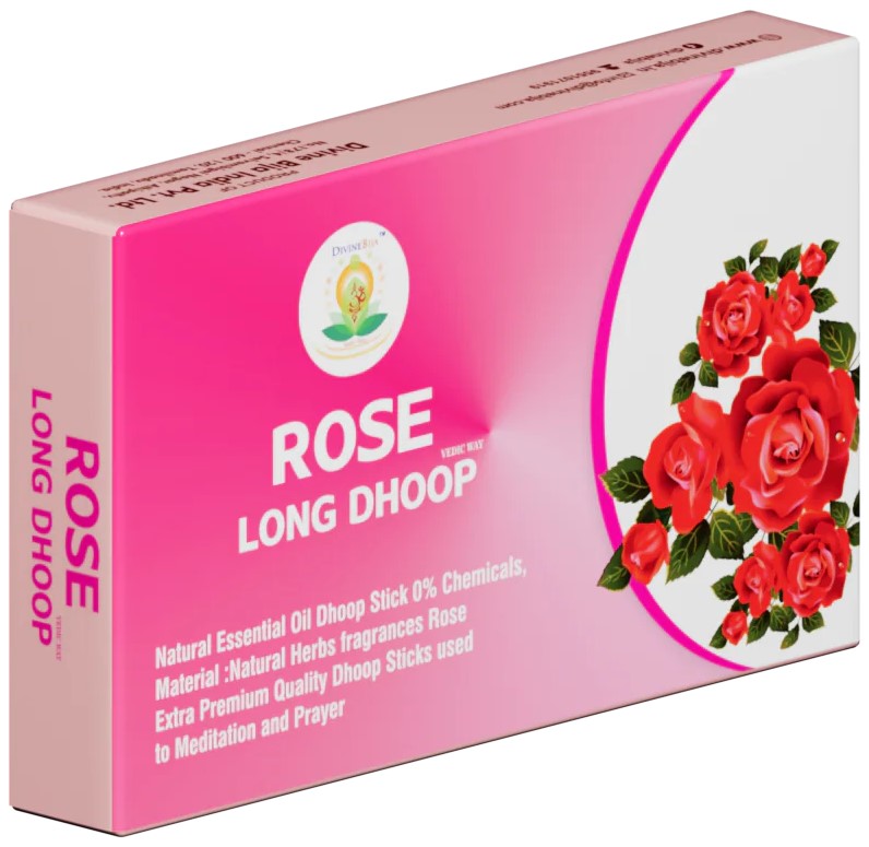 Divine Bija Long Dhoop Incense Sticks | Rose Id125 #125/254