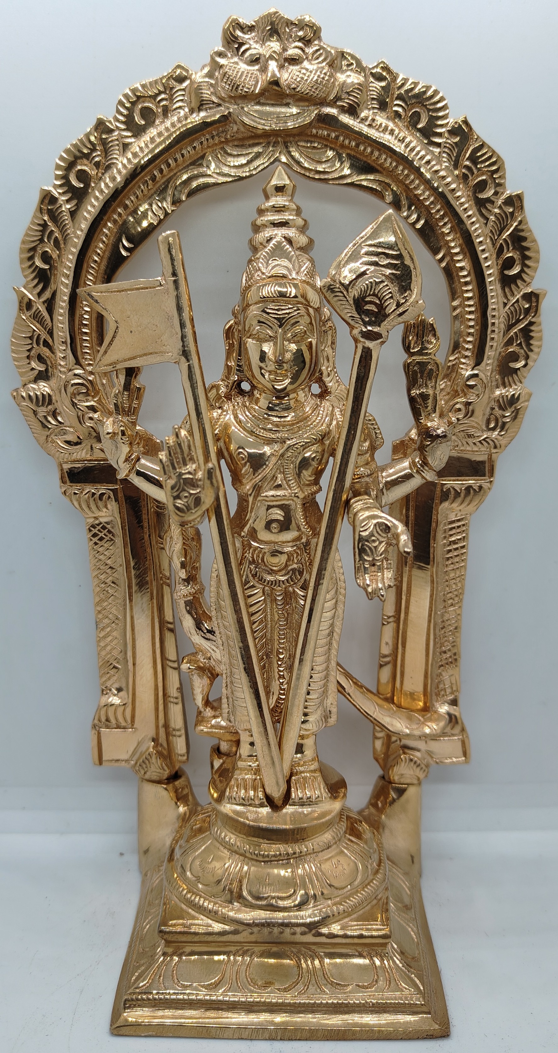Divine Bija Lord Murugan With Arch 8 inches Panchalogam Divine Bija (Vedic Way) | A story of motivation, passion and unconditional commitment