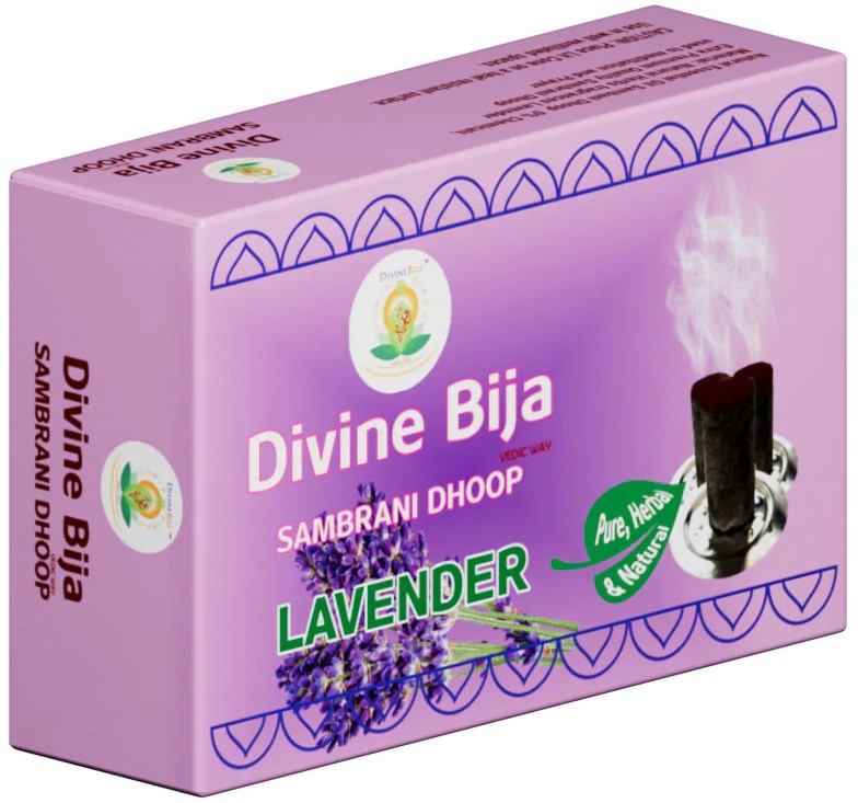Divine Bija Sambrani Dhoop Stems | Lavender Id190 #190/254