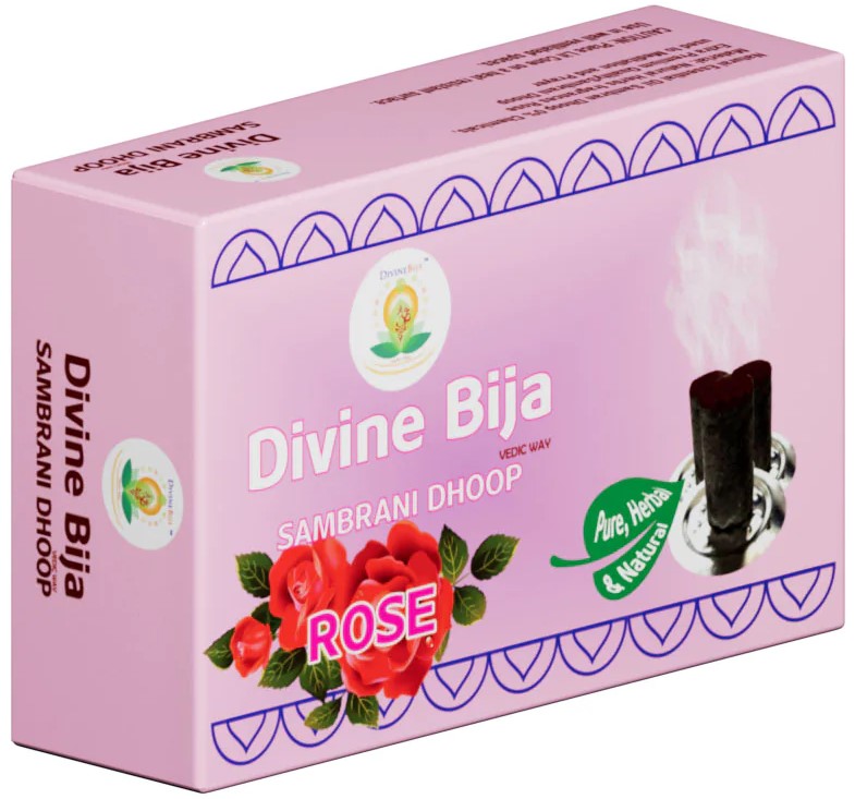 Divine Bija Sambrani Dhoop Stems | Rose Id192 #192/254