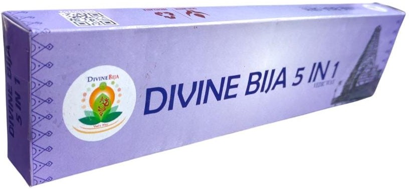 Divine Bija 5-in-1 | Natural Agarbatti Incense Sticks Jasmine | Rose | Sandal | Champa | Marikozhunthu - Fragrance Id8 #8/254