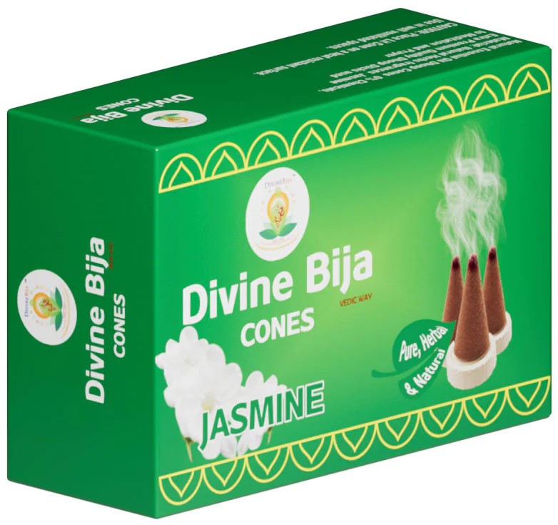 Divine Bija Incense Dhoop Cones | Jasmine | Id90 #90/254