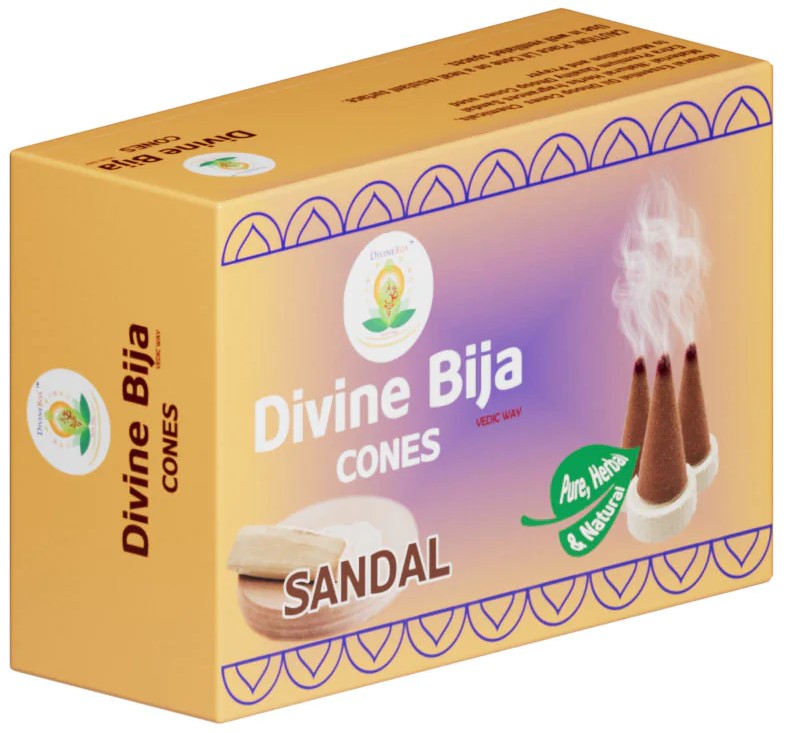 Divine Bija Incense Dhoop Cones | Sandal | Id94 #94/254